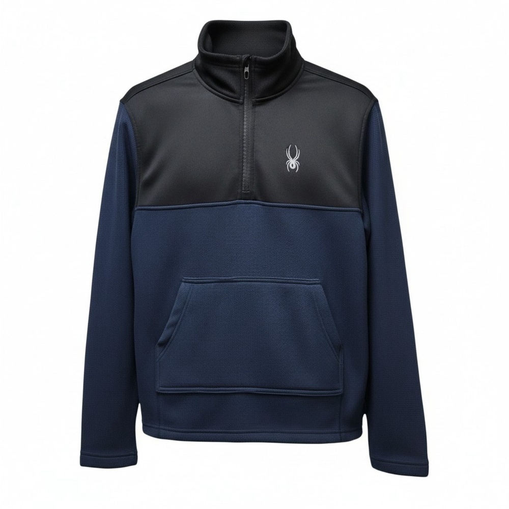 Spyder Men's Quarter-Zip Long-Sleeves Hoodie Sweatshirt Size Medium Excellent...